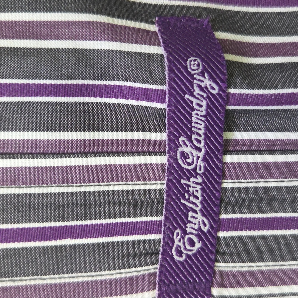 Men's Striped Purple Shirt English Laundry Sz 17 - Picture 4 of 6